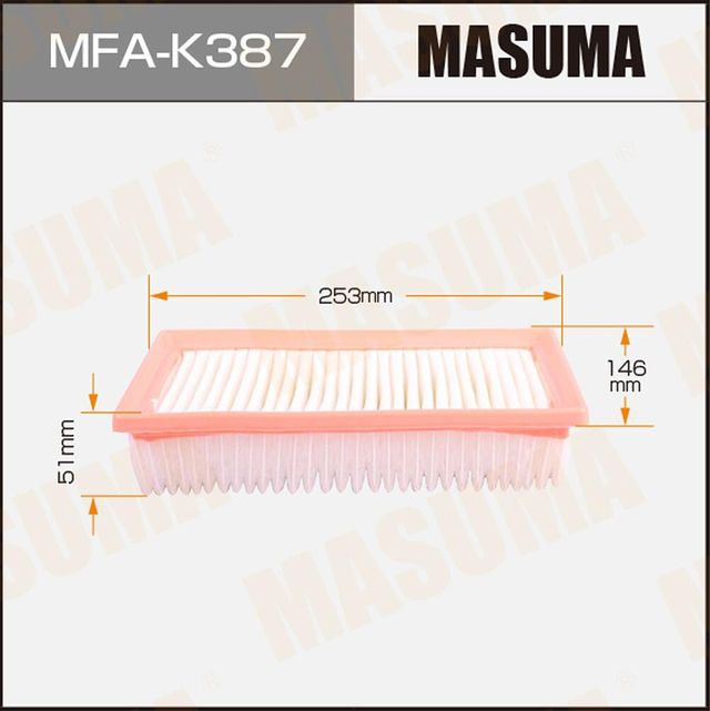 Воздушный фильтр Masuma. Артикул MFA-K387