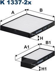 Салонный фильтр Filtron для Kia Proceed I 2008-2013. Артикул K 1337-2x