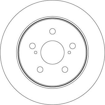 Тормозной диск TRW задний для Lexus NX I 2014-2026. Артикул DF8335