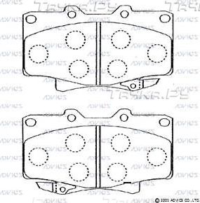 Тормозные колодки Advics передние для Honda Odyssey I 1997-1999. Артикул SN265P