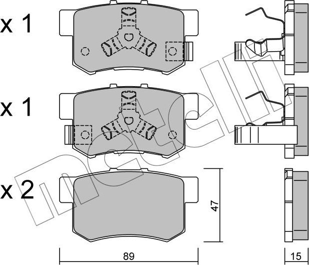 Тормозные колодки Metelli. Артикул 22-0173-1