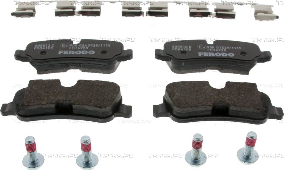 Тормозные колодки Ferodo Premier задние для Land Rover Discovery IV 2009-2013. Артикул FDB4105