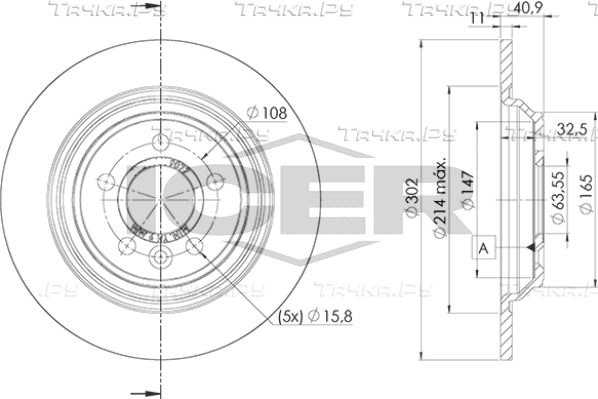 Тормозной диск Icer задний для Volvo V70 III 2007-2016. Артикул 78BD9077-2