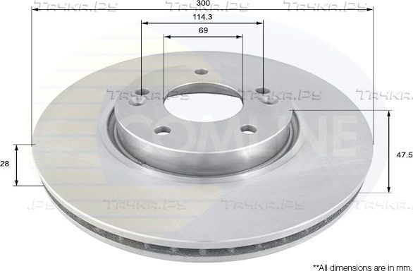 Тормозной диск Comline COATED. Артикул ADC1092V
