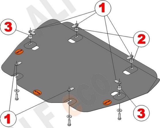 Защита алюминиевая Alfeco для картера и КПП Land Rover Freelander II 2006-2014. Артикул ALF.38.11 AL4