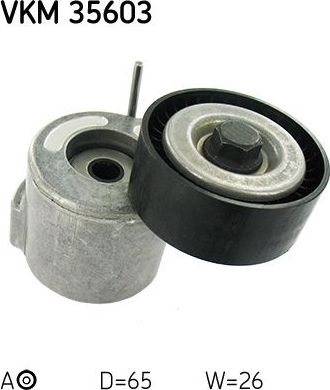 Натяжной ролик (натяжитель) приводного поликлинового ремня SKF. Артикул VKM 35603