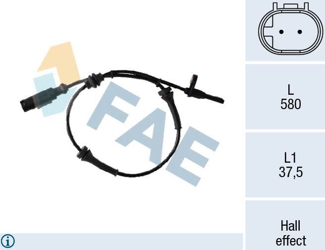 Датчик ABS FAE. Артикул 78307
