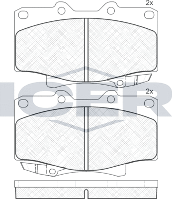 Тормозные колодки Icer. Артикул 141026