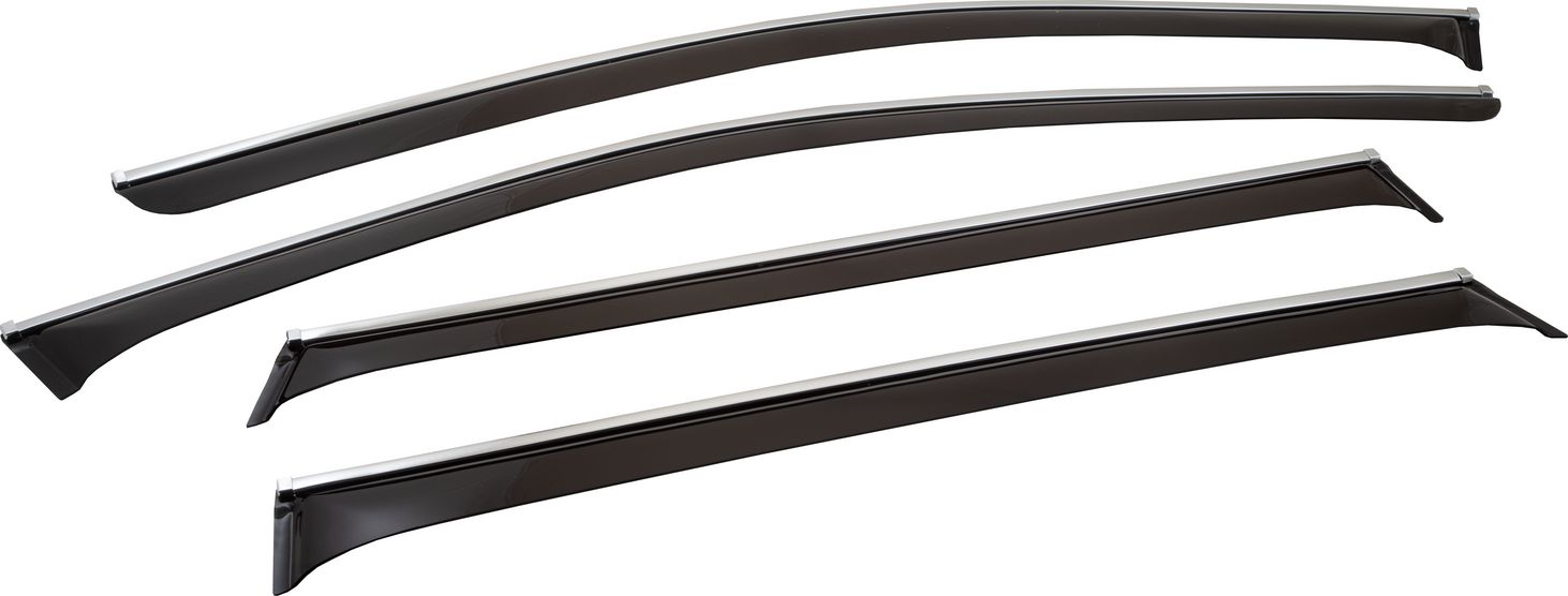 Дефлекторы Chromex для окон (c хром. молдингом) (4 шт.) Haval F7 внедорожник 2019-2026. Артикул CHROMEX.63030