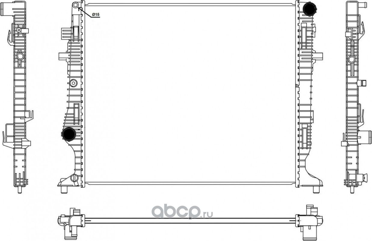Радиатор сист. охл. Sakura 3841-2001. Артикул 38412001