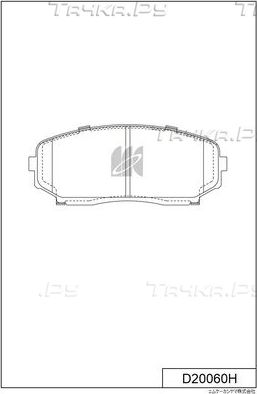 Тормозные колодки MK Kashiyama передние для Mazda CX-9 II 2016-2026. Артикул D20060H