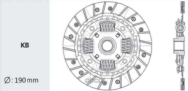 Диск сцепления MAZDA 323 (89-) (190мм) VALEO PHC Valeo. Артикул MZ21