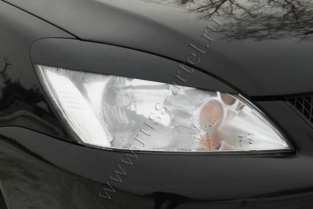 Накладки Русская Артель на передние фары спорт (реснички) для Mitsubishi Lancer 9 2005-2007. Артикул REML9-010400