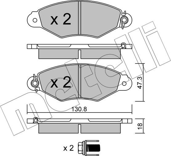 Тормозные колодки Metelli. Артикул 22-0253-0