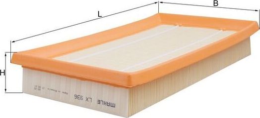 Воздушный фильтр Mahle. Артикул LX 936