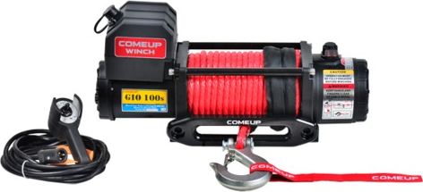 Лебёдка электрическая 12V COMEUP GIO 100S STD 10000 lbs 4535 кг (Синтетический трос). Артикул 853839