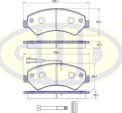 Тормозные колодки G.U.D.. Артикул GBP880154