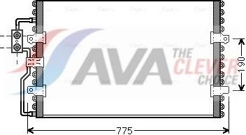Радиатор кондиционера (конденсатор) AVA (алюминий) для Peugeot 806 I 1994-2003. Артикул CN5093