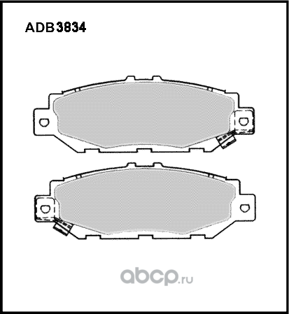 Колодки тормозные (Allied Nippon). Артикул ADB3834