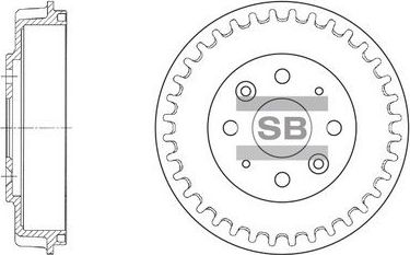 Тормозной барабан Sangsin Hi-Q. Артикул SD2017