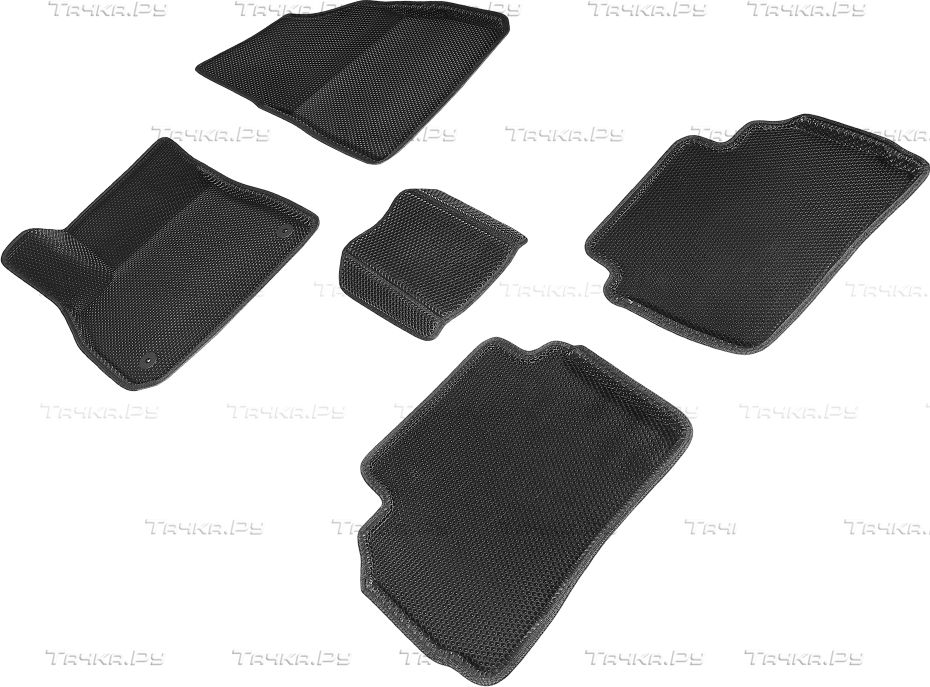 Коврики Seintex 3D EVA Соты для салона Chevrolet Malibu IX 2015-2026 ЧЕРНЫЕ. Артикул 96402