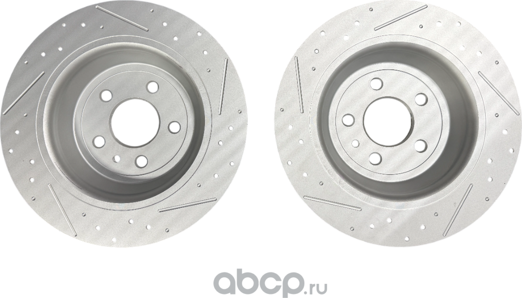 Задний тормозной диск Evolution с перфорацией и насечками, в покрытии GEOMET (Powerstop). Артикул AR85166