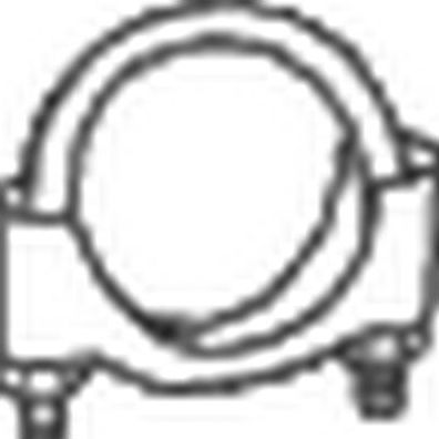 Хомут глушителя Bosal M8 clamp. Артикул 250-245