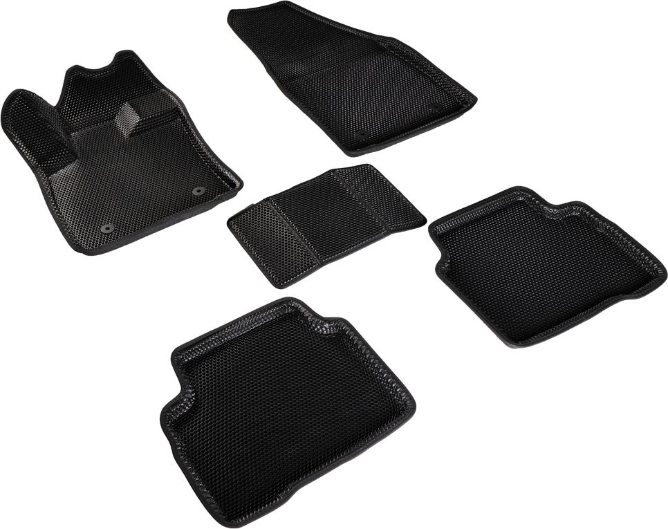 Коврики Seintex 3D EVA Соты для салона Geely Tugella 2020-2026 ЧЕРНЫЕ. Артикул 98454
