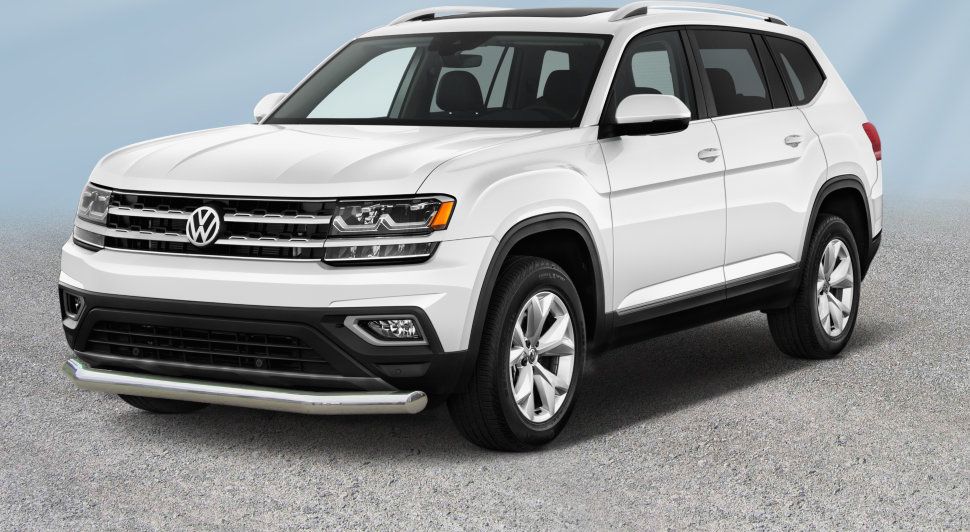 Защита Slitkoff переднего бампера d76 для Volkswagen Teramont 2018-2026. Артикул VWTM001