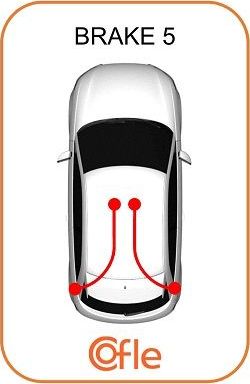 Трос ручника (тросик ручного тормоза) Cofle задний правый для Honda Civic VII 2003-2005. Артикул 92.17.4118