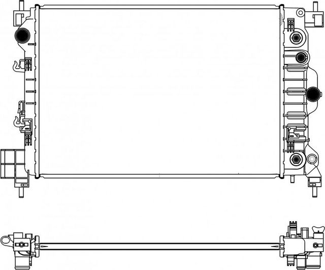 Радиатор охлаждения двигателя Sakura для Chevrolet Aveo II 2011-2015. Артикул 3081-2003