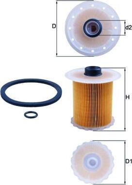 Топливный фильтр Mahle-Knecht. Артикул KX 81D