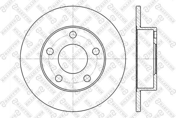 Тормозной диск Stellox задний для Audi A4 I (B5) 1995-2001. Артикул 6020-4763-SX