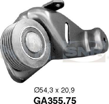 Натяжной ролик (натяжитель) приводного поликлинового ремня NTN / SNR. Артикул GA355.75
