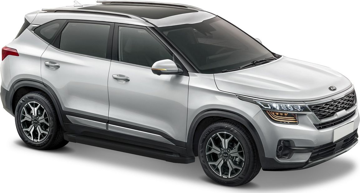 Пороги алюминиевые Rival Black для Kia Soul III 2019-2026. Артикул F180ALB.2805.1