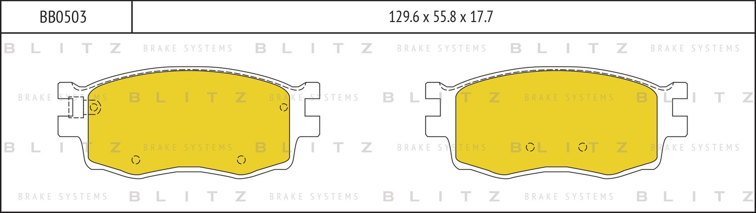 Колодки тормозные HYUNDAI/KIA ACCENT/I20/RIO 05- передн. (Blitz). Артикул BB0503