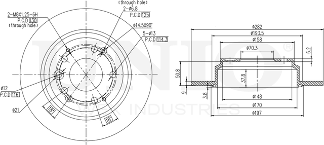 Диск тормозной (Unio). Артикул BRD-20504
