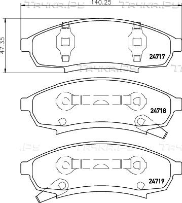 Тормозные колодки Mintex передние для Pontiac Grand Prix VI 1996-1996. Артикул MDB1764