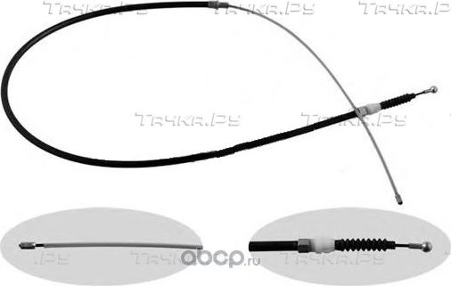 Трос ручника (тросик ручного тормоза) VAG. Артикул 6RU609721E