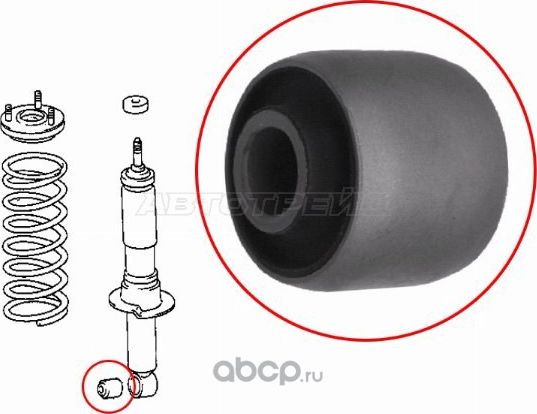 Сайлентблок передней стойки Prado 95-120  Hilux21 (SAT). Артикул ST9090389012