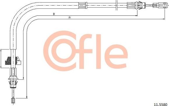 Трос ручника (тросик ручного тормоза) Cofle. Артикул 92.11.5580