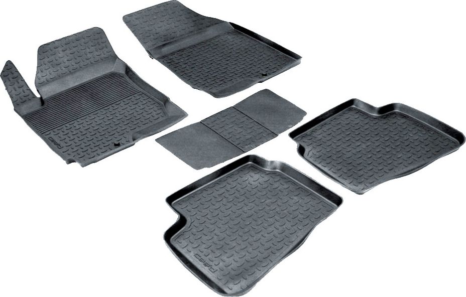 Коврики резиновые Seintex с высоким бортиком для салона Kia Ceed I 2007-2011. Артикул 01068