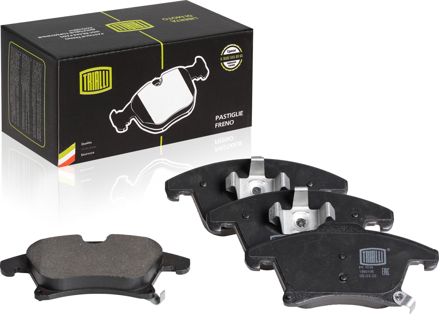 Тормозные колодки Trialli передние для Ford S-MAX II 2015-2026. Артикул PF 1010