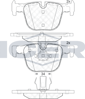 Тормозные колодки Icer. Артикул 182064