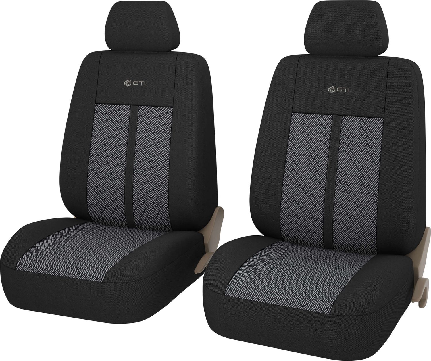 Чехлы универсальные PSV GTL Modern 2 FRONT на сидения, цвет Черный. Артикул 126253