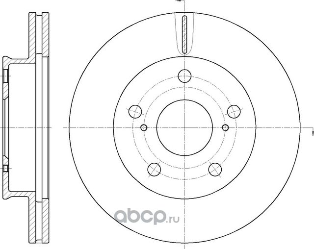 Диск тормозной вентилируемый (G-Brake). Артикул GR20596