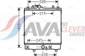 Радиатор охлаждения двигателя AVA для Opel Agila A 2000-2007. Артикул OLA2542