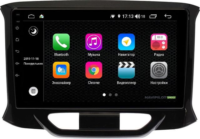 Штатное головное устройство NaviPilot с экраном 9" Android 9 сенсорные кнопки, 32 гб для Lada X-Ray 2016-2026. Артикул NPD9L-PB-8609-09 Xray