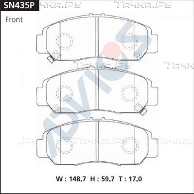 Тормозные колодки Advics передние для Nissan Tiida I 2012-2013. Артикул SN435P