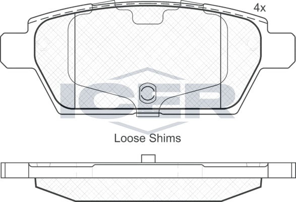 Тормозные колодки Icer. Артикул 181975